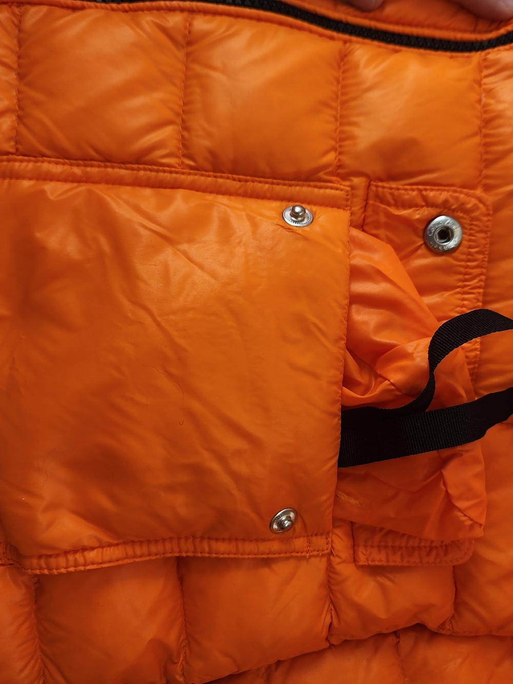 Calvin Klein Women Orange Lightweight Packable Puffer Jacket Size Large - Picture 7 of 9